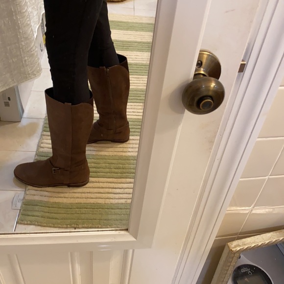 Cole Haan Leather  Nike Air Tall Riding Boots  10 - Picture 12 of 14